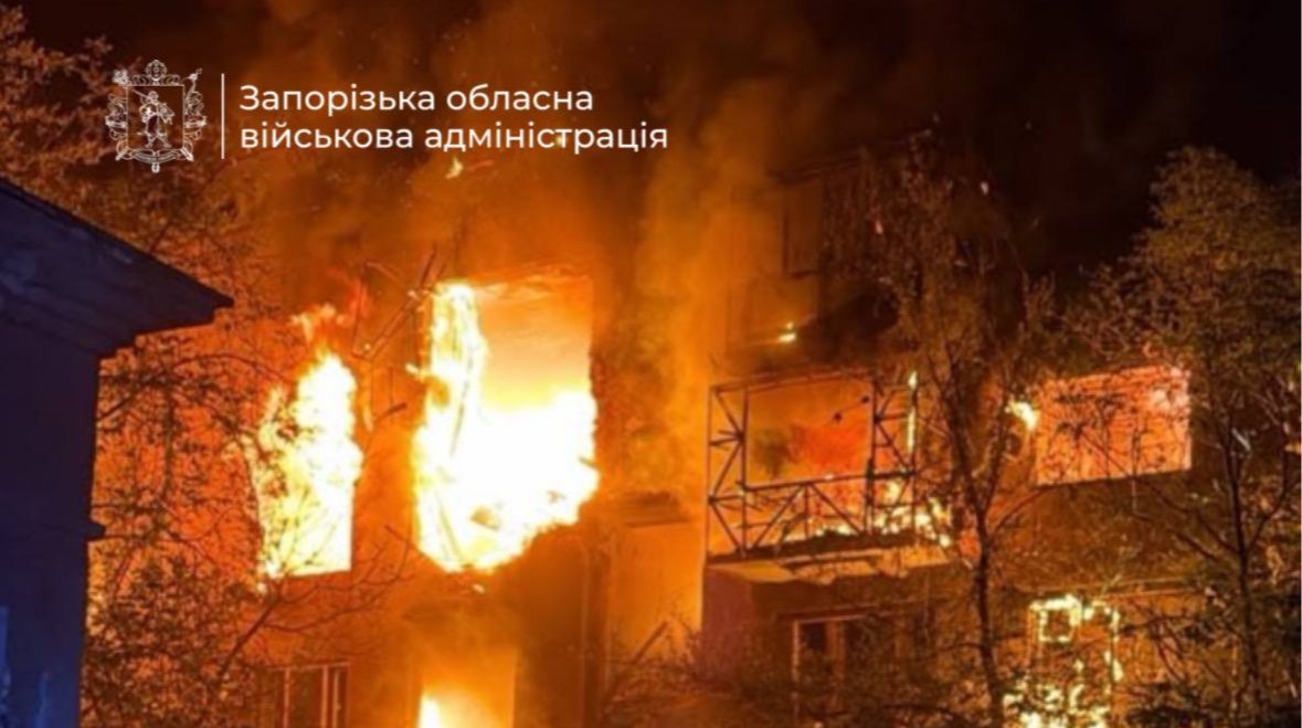 У Запоріжжі після удару дронів шестеро людей у лікарнях, пошкоджена лікарня