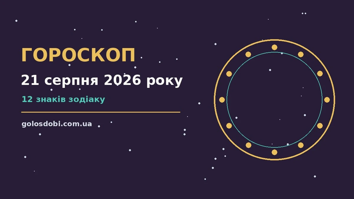 Гороскоп на 21 серпня 2026 року: прогноз для всіх знаків про шанси та застереження