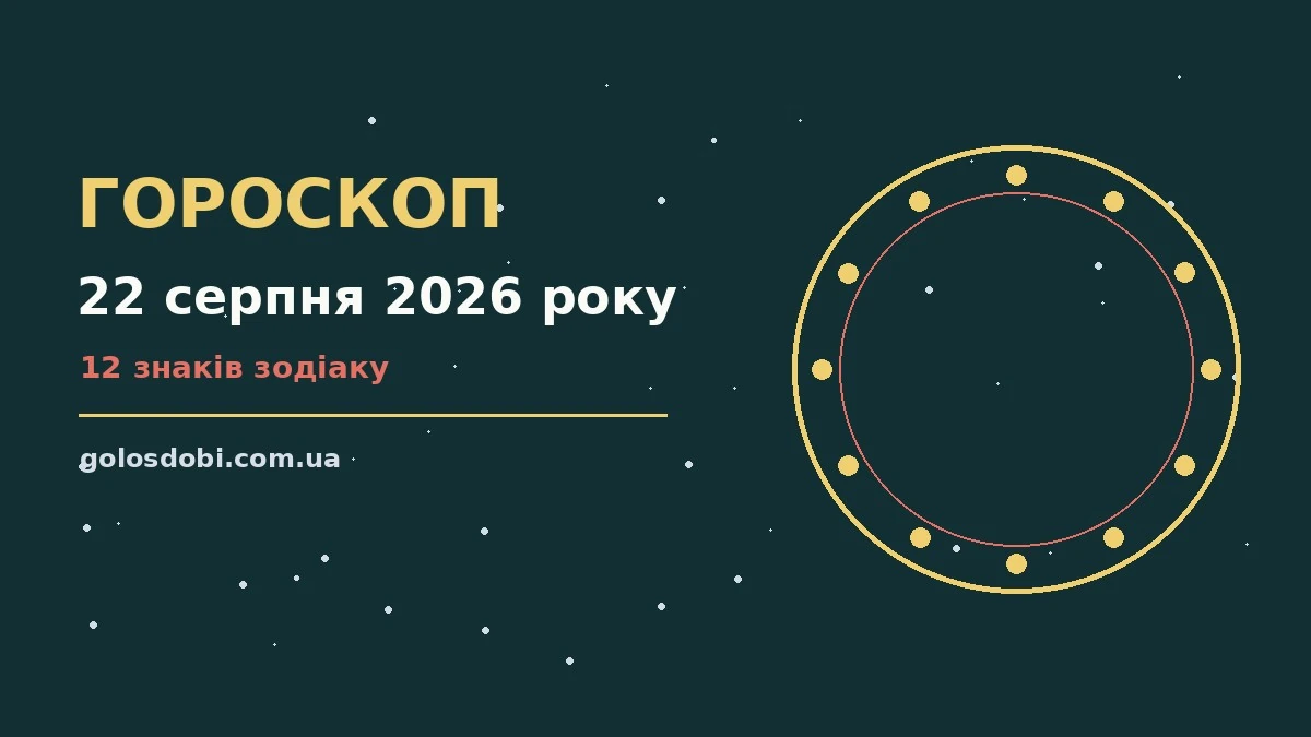 Гороскоп на 22 серпня 2026 року: прогноз для всіх знаків про шанси та застереження