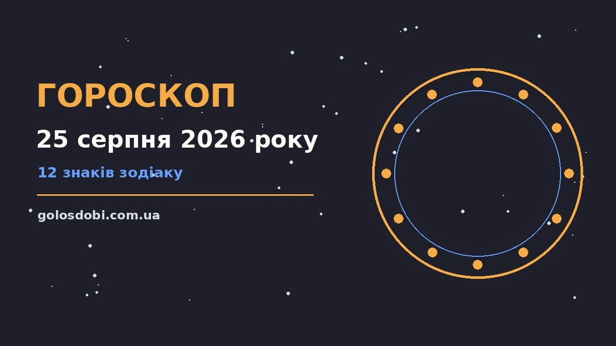 Гороскоп на 25 серпня 2026 року: прогноз для всіх знаків про шанси та застереження