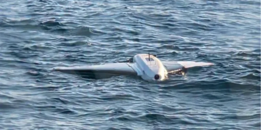 Район газового проєкту Neptun Deep у Чорному морі після контрольованого підриву двох дронів типу «Гербера»