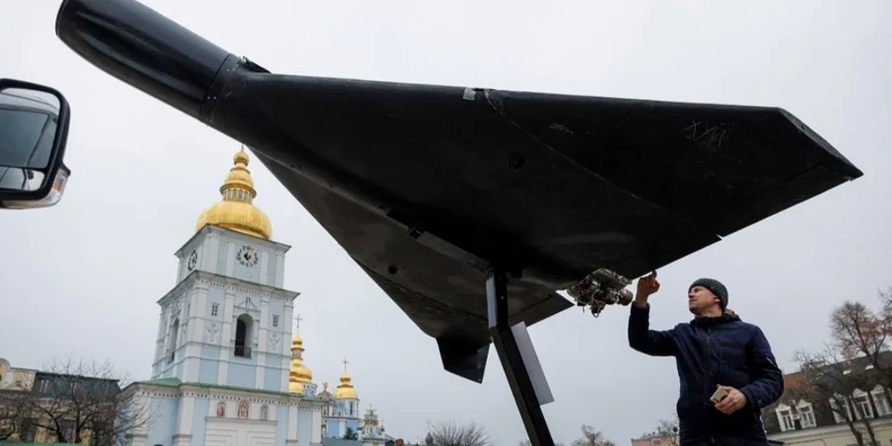 Дрони-камікадзе «Герань» на виставці у Києві 26 листопада 2025 року