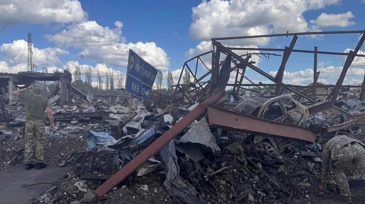Місце детонації боєприпасів у селі Мила на Київщині