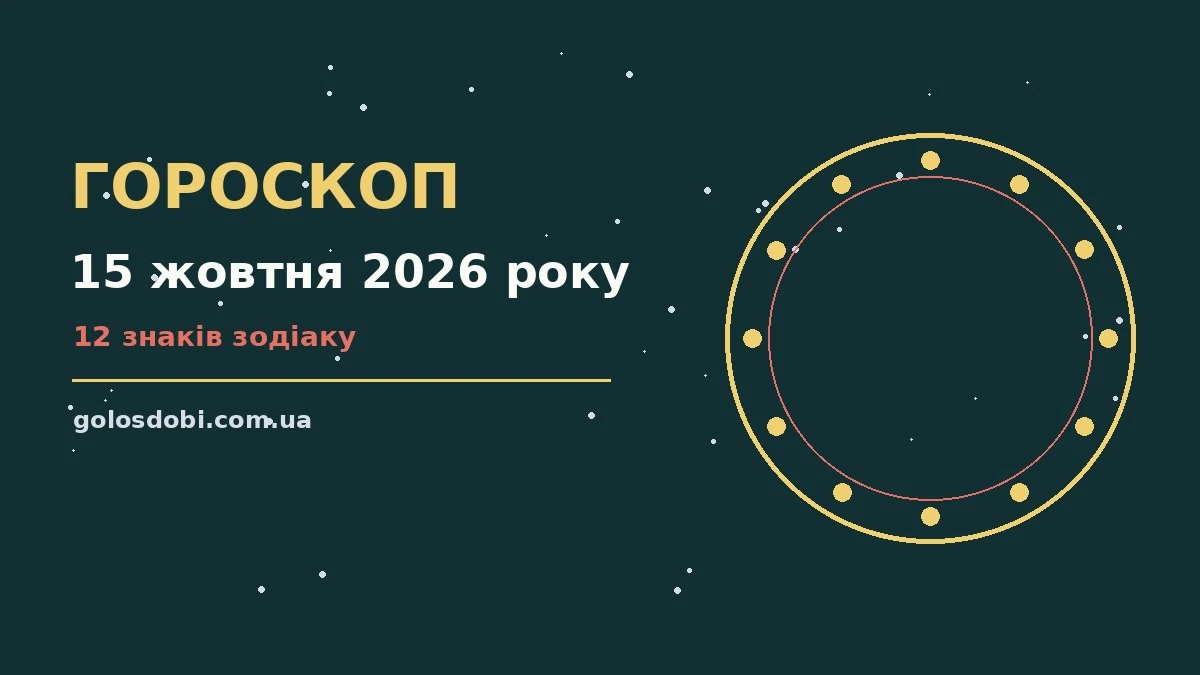 Гороскоп на 15 жовтня 2026 року: прогноз для всіх знаків про шанси та застереження