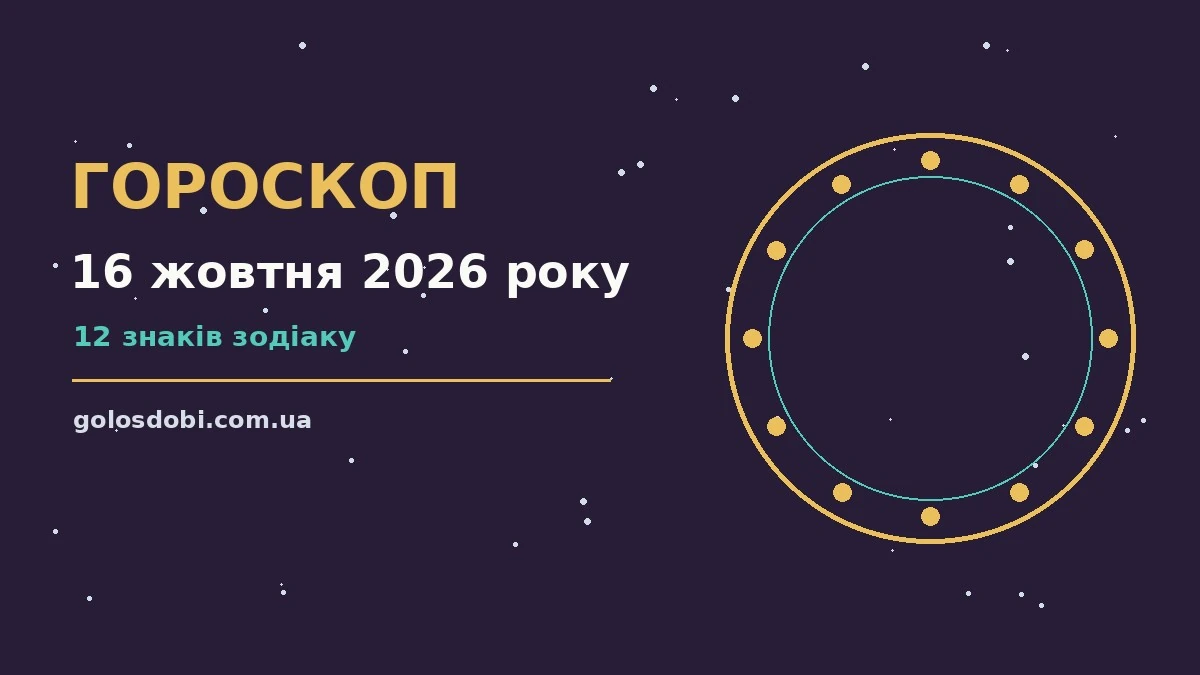 Гороскоп на 16 жовтня 2026 року: прогноз для всіх знаків про шанси та застереження